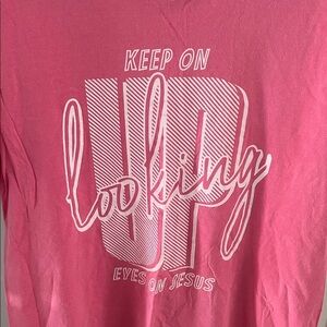 Comfort Colors Vibrant Pink Tee Dear heart size large